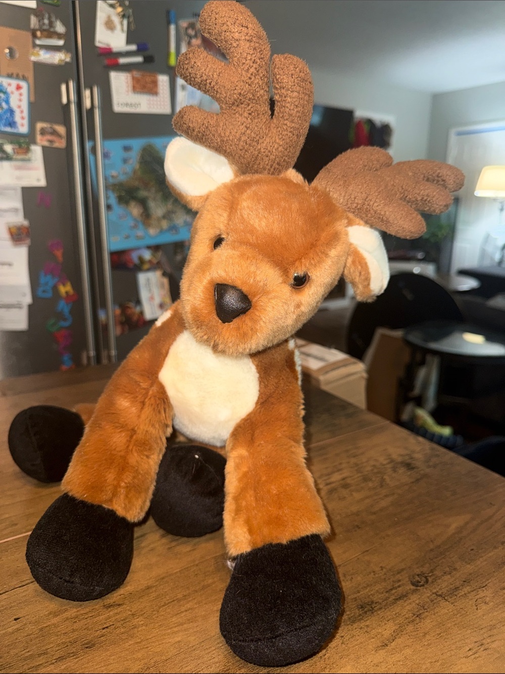 Plush Brown Reindeer weighted build a bear plush stuffie